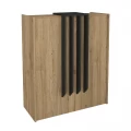 Γραφείο υποδοχής - reception Hola Megapap χρώμα sepet oak - ανθρακί 93,6x45,2x110,3εκ. Γραφείο υποδοχής - reception Hola Megapap χρώμα sepet oak - ανθρακί 93,6x45,2x110,3εκ.