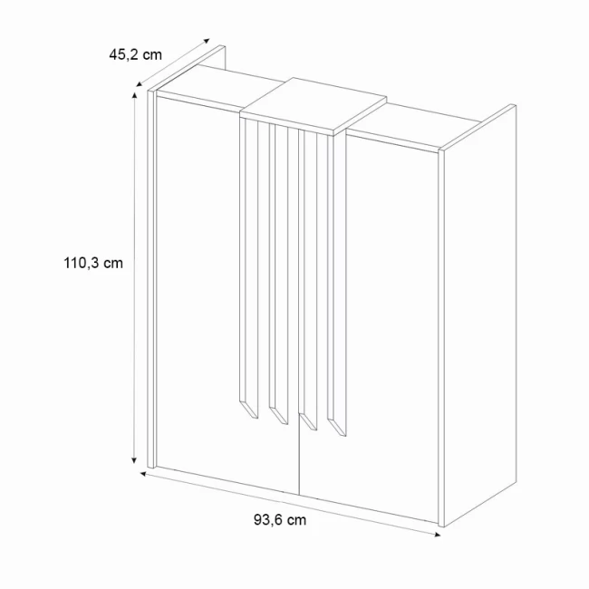 Γραφείο υποδοχής - reception Hola Megapap χρώμα sepet oak - ανθρακί 93,6x45,2x110,3εκ. Γραφείο υποδοχής - reception Hola Megapap χρώμα sepet oak - ανθρακί 93,6x45,2x110,3εκ.