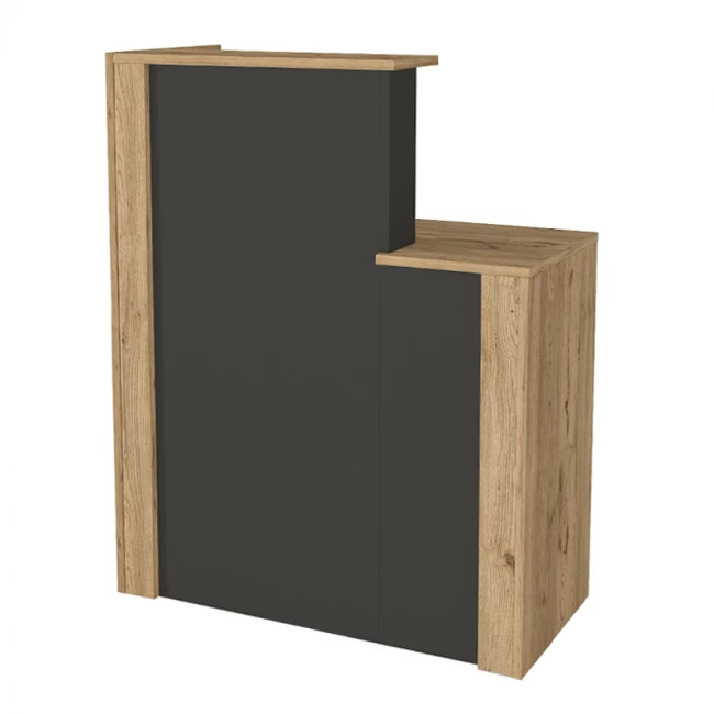 Γραφείο υποδοχής - reception Enter Megapap χρώμα sepet oak - ανθρακί 86,9x40x110,3εκ. Γραφείο υποδοχής - reception Enter Megapap χρώμα sepet oak - ανθρακί 86,9x40x110,3εκ.