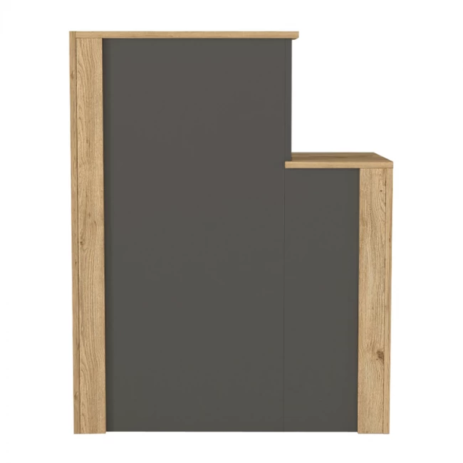Γραφείο υποδοχής - reception Enter Megapap χρώμα sepet oak - ανθρακί 86,9x40x110,3εκ. Γραφείο υποδοχής - reception Enter Megapap χρώμα sepet oak - ανθρακί 86,9x40x110,3εκ.