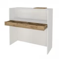 Γραφείο υποδοχής - reception Navita Megapap με LED χρώμα λευκό - sepet oak 113,6x42x111,8εκ.