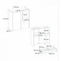 Γραφείο υποδοχής - reception Navita Megapap με LED χρώμα travertine - sandstone 113,6x42x111,8εκ.