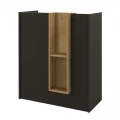 Γραφείο υποδοχής - reception Bonveno Megapap χρώμα ανθρακί - sepet oak 90x43,2x110εκ.