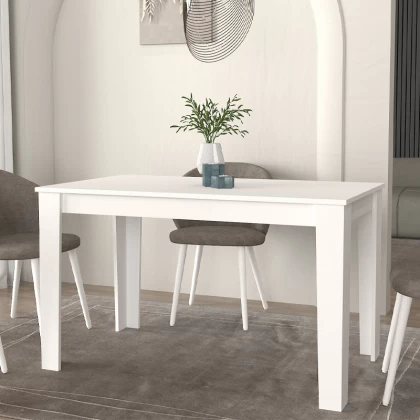 Τραπέζι Darlen Megapap χρώμα λευκό 125x72x74εκ. Τραπέζι Darlen Megapap χρώμα λευκό 125x72x74εκ.