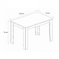 Τραπέζι Darlen Megapap χρώμα λευκό 125x72x74εκ.