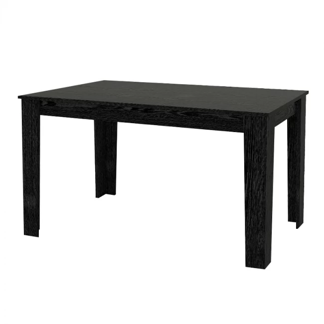Τραπέζι Darlen Megapap χρώμα sencron black 125x72x74εκ.