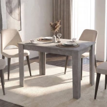 Τραπέζι Darlen Megapap χρώμα γκρι σκυροδέματος 125x72x74εκ.