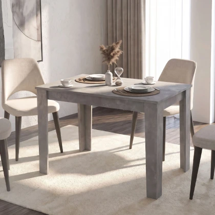 Τραπέζι Darlen Megapap χρώμα γκρι σκυροδέματος 125x72x74εκ.