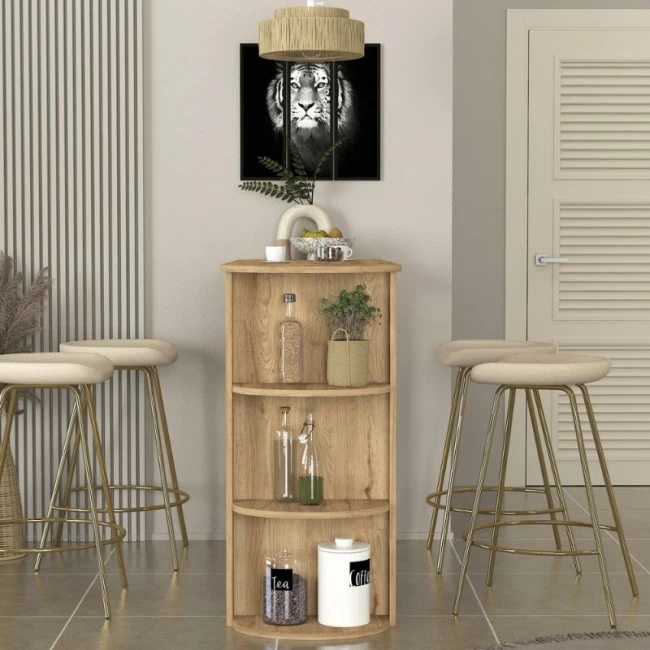 Τραπέζι μπαρ Vigne Megapap χρώμα sepet oak 150x51,6x101,8εκ.