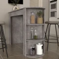 Τραπέζι μπαρ Vigne Megapap χρώμα γκρι σκυροδέματος 150x51,6x101,8εκ.