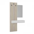 Έπιπλο εισόδου Elois Megapap χρώμα λευκό - sepet oak 96,6x26,8x195,5εκ.