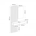 Έπιπλο εισόδου Elois Megapap χρώμα λευκό - sepet oak 96,6x26,8x195,5εκ.