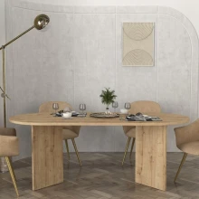 Τραπέζι Cortado Megapap χρώμα sapphire oak 200x90x74εκ.