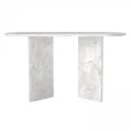 Τραπέζι Cortado Megapap χρώμα λευκό εφέ μαρμάρου 138x80x75εκ.