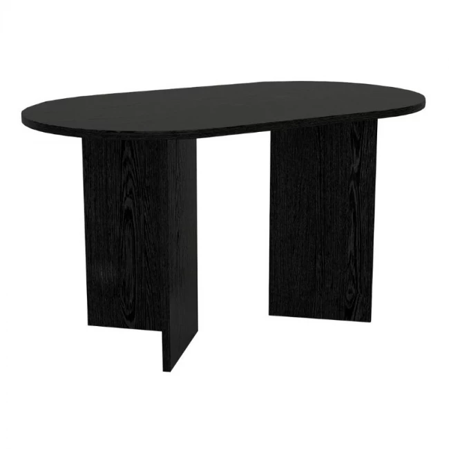 Τραπέζι Cortado Megapap χρώμα sencron black 138x80x75εκ.