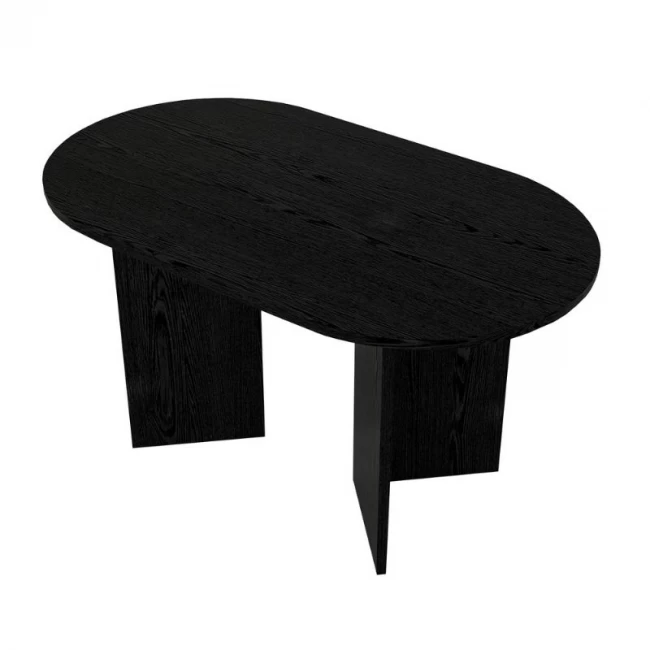 Τραπέζι Cortado Megapap χρώμα sencron black 138x80x75εκ.