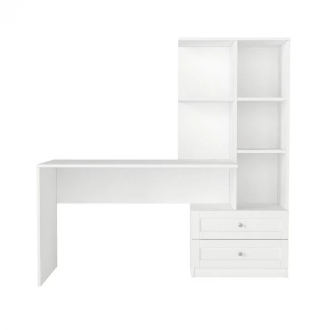 Γραφείο εργασίας Mantra Megapap χρώμα λευκό 150x60x152εκ.