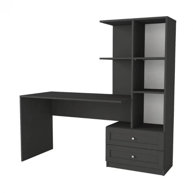 Γραφείο εργασίας Mantra Megapap χρώμα ανθρακί 150x60x152εκ.