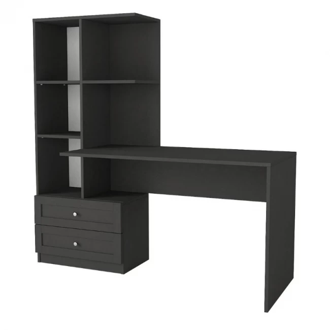 Γραφείο εργασίας Mantra Megapap χρώμα ανθρακί 150x60x152εκ.