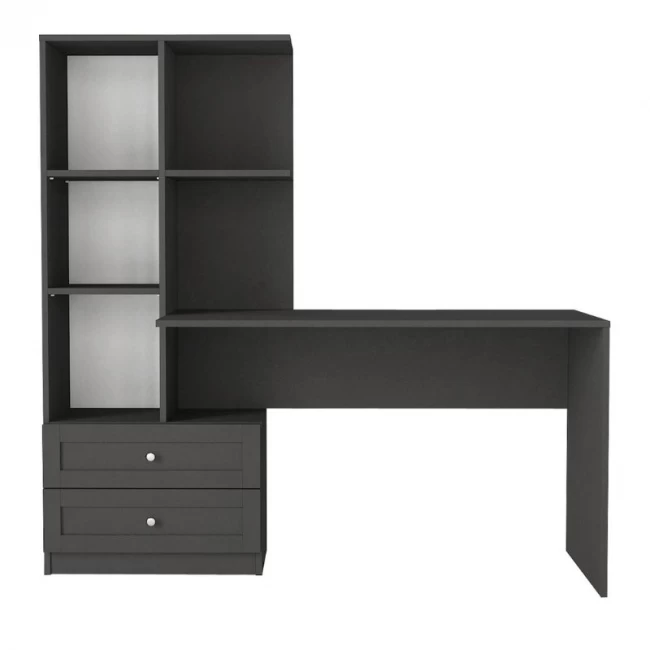 Γραφείο εργασίας Mantra Megapap χρώμα ανθρακί 150x60x152εκ.