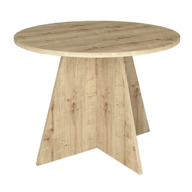 Τραπέζι Tailor Megapap χρώμα sapphire oak Ø100x75,7εκ.