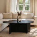 Τραπεζάκι σαλονιού Ravey Megapap χρώμα sencron black 120x60x39,8εκ.