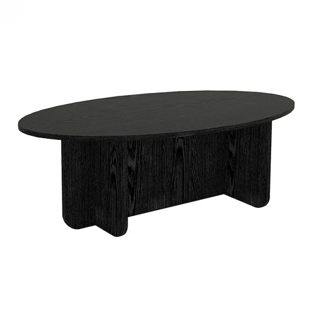 Τραπεζάκι σαλονιού Ravey Megapap χρώμα sencron black 120x60x39,8εκ.