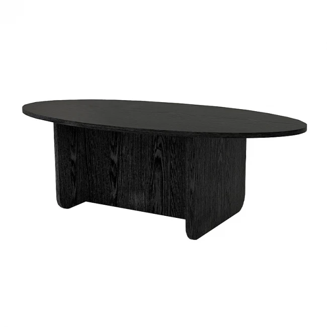 Τραπεζάκι σαλονιού Ravey Megapap χρώμα sencron black 120x60x39,8εκ.