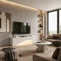 Έπιπλο τηλεόρασης Mara Megapap με LED χρώμα λευκό 150x31,4x40εκ.