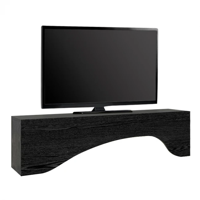 Έπιπλο τηλεόρασης Mara Megapap με LED χρώμα sencron black 150x31,4x40εκ.