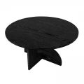 Τραπεζάκι σαλονιού Mara Megapap χρώμα sencron black Ø75x36,8εκ.