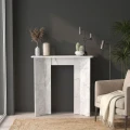 Κονσόλα Mara Megapap χρώμα λευκό εφέ μαρμάρου 90x29,6x91,8εκ.