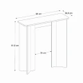 Κονσόλα Mara Megapap χρώμα λευκό εφέ μαρμάρου 90x29,6x91,8εκ.