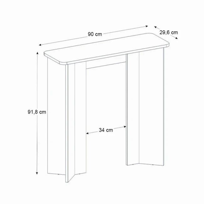 Κονσόλα Mara Megapap χρώμα λευκό εφέ μαρμάρου 90x29,6x91,8εκ.