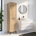 Ντουλάπι με καλάθι απλύτων Singa Megapap χρώμα sepet oak 45x40x180εκ.