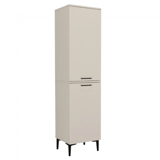 Ντουλάπι με καλάθι απλύτων Singa Megapap χρώμα sandstone 45x40x180εκ.