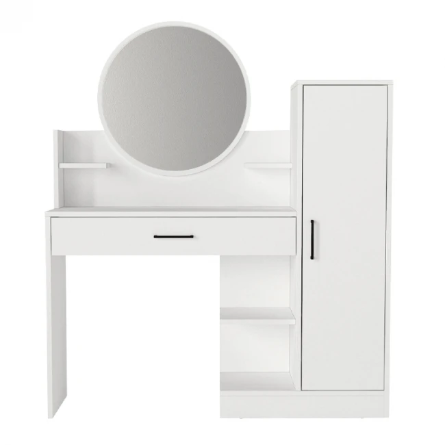 Τουαλέτα με καθρέπτη Andera Megapap χρώμα λευκό 123,9x35x144,4εκ.