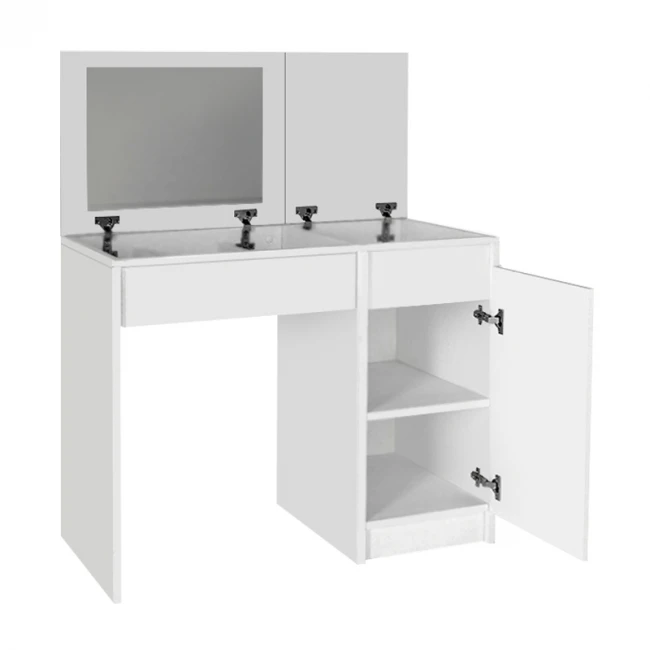 Τουαλέτα με καθρέπτη Huma Megapap χρώμα λευκό 90x45x118,2εκ.