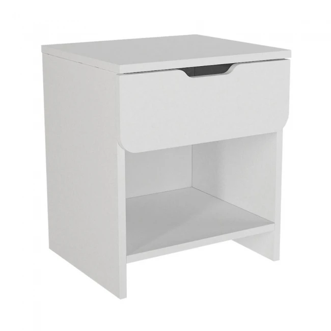 Κομοδίνο Mida Megapap χρώμα λευκό 45x40x52εκ.