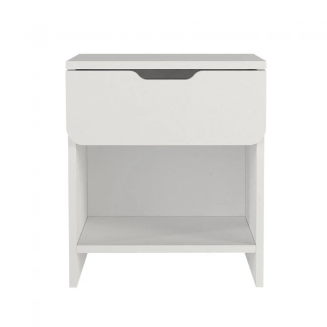 Κομοδίνο Mida Megapap χρώμα λευκό 45x40x52εκ.