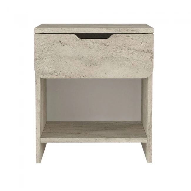 Κομοδίνο Mida Megapap χρώμα travertine 45x40x52εκ.
