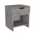Κομοδίνο Mida Megapap χρώμα γκρι σκυροδέματος 45x40x52εκ.