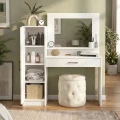 Τουαλέτα με καθρέπτη Kaunos Megapap χρώμα λευκό 123,8x40x148,2εκ.