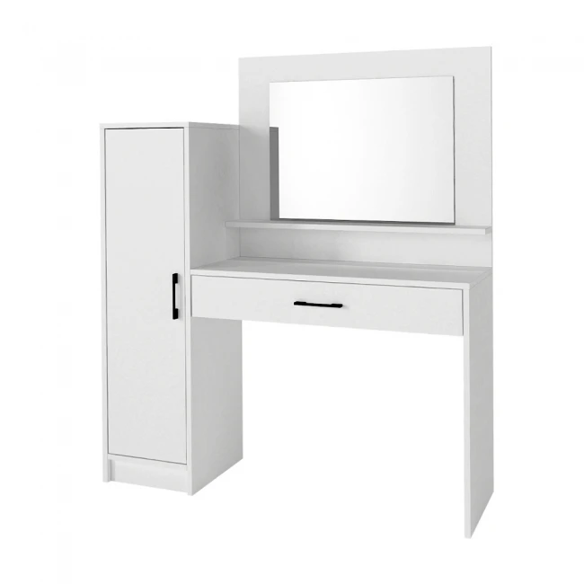 Τουαλέτα με καθρέπτη Kaunos Megapap χρώμα λευκό 123,8x40x148,2εκ.