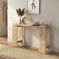 Κονσόλα Mendoza Megapap χρώμα sapphire oak - travertine 130,8x35x76,8εκ.