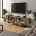 Έπιπλο τηλεόρασης Orontes Megapap χρώμα καρυδί 180x29,6x50εκ.
