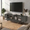 Έπιπλο τηλεόρασης Orontes Megapap χρώμα ανθρακί 180x29,6x50εκ.