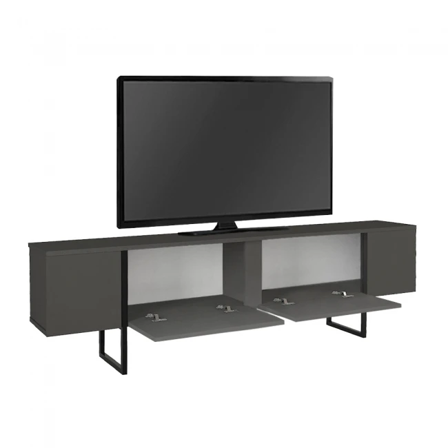 Έπιπλο τηλεόρασης Orontes Megapap χρώμα ανθρακί 180x29,6x50εκ.
