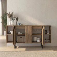Μπουφές Orontes Megapap χρώμα καρυδί 160x35,2x80εκ.
