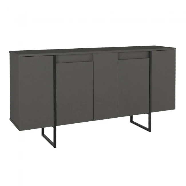 Μπουφές Orontes Megapap χρώμα ανθρακί 160x35,2x80εκ.